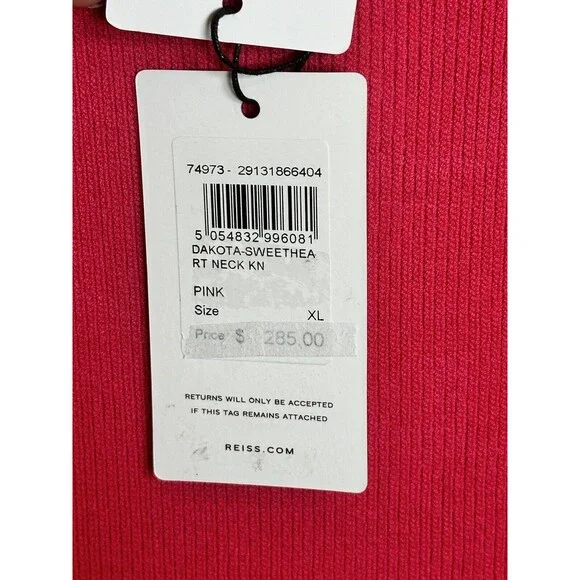 Reiss NWT Coral Pink Midi Dress - Picture 4 of 9